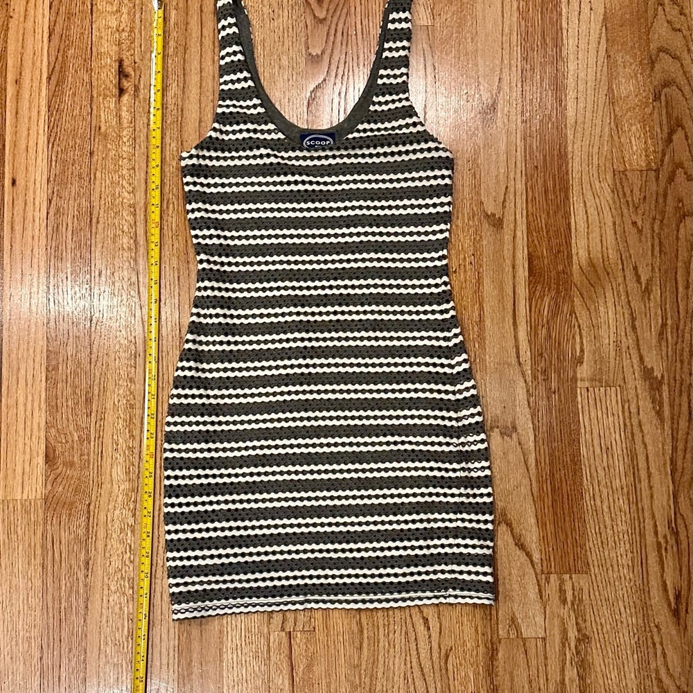 Striped Gray and White Dress